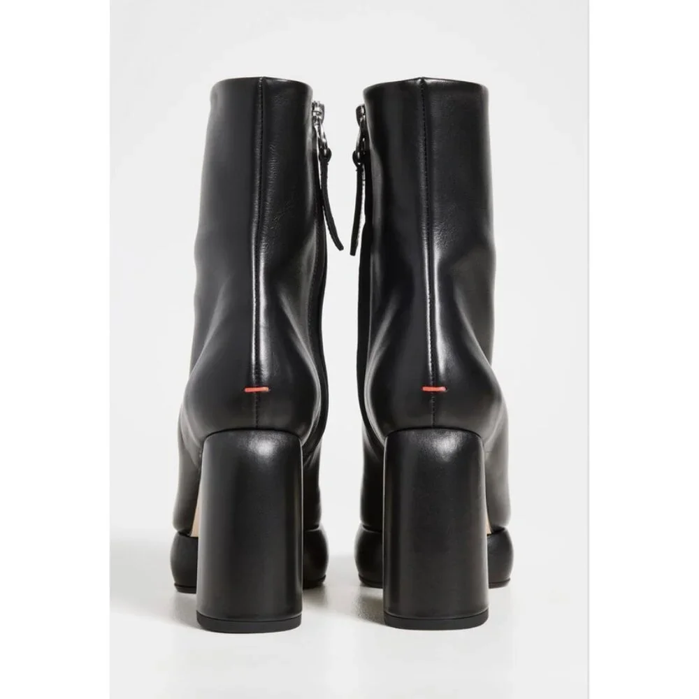 New Aeyde Emmy Boot In Black Leather Sz 38